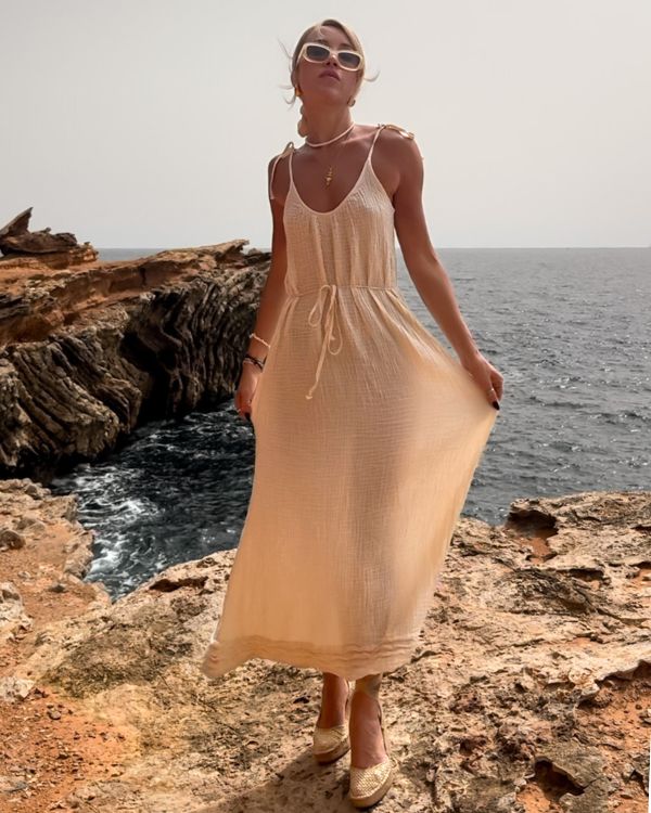 Baumwolle kleider damen Clearance